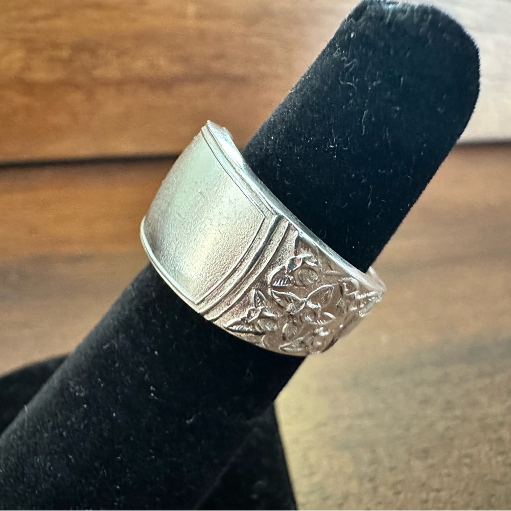 Silver Plated Spoon Ring - Picture 3 of 14